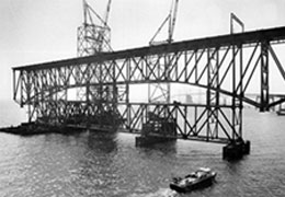 Constructing the original Bay Bridge by Baltimore Sun Media Group. All rights reserved.