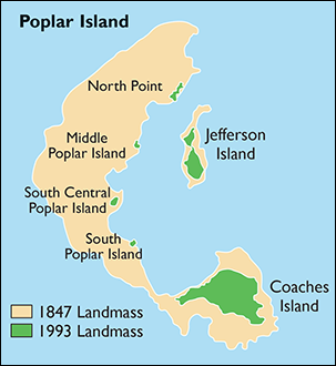 Poplar Island. Map source: U.S. Army Corps of Engineers