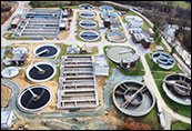 Wastewater treatment plant located in Howard County, Maryland. Photograph: Clark Construction And The Little Patuxent Water Reclamation Plant