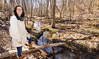 One of Solange Filoso's study locations is Cabin Branch in Annapolis.