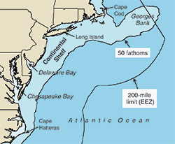 Nearshore coastal zone off the Mid-Atlantic. Credit: OAA