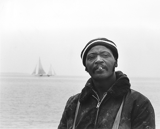 A waterman taking a smoke break. Photograph by Skip Brown