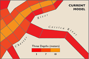 Current model output. Graphic, Chesapeake Bay Program