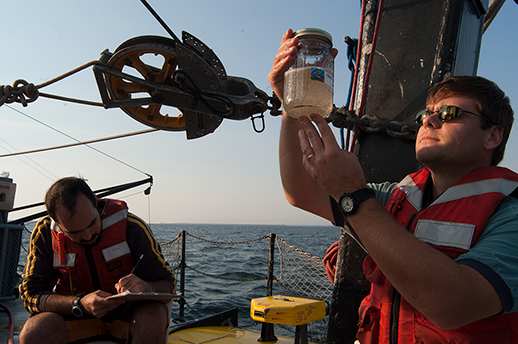 Research on a crab boat. Photograph, Michael W. Fincham