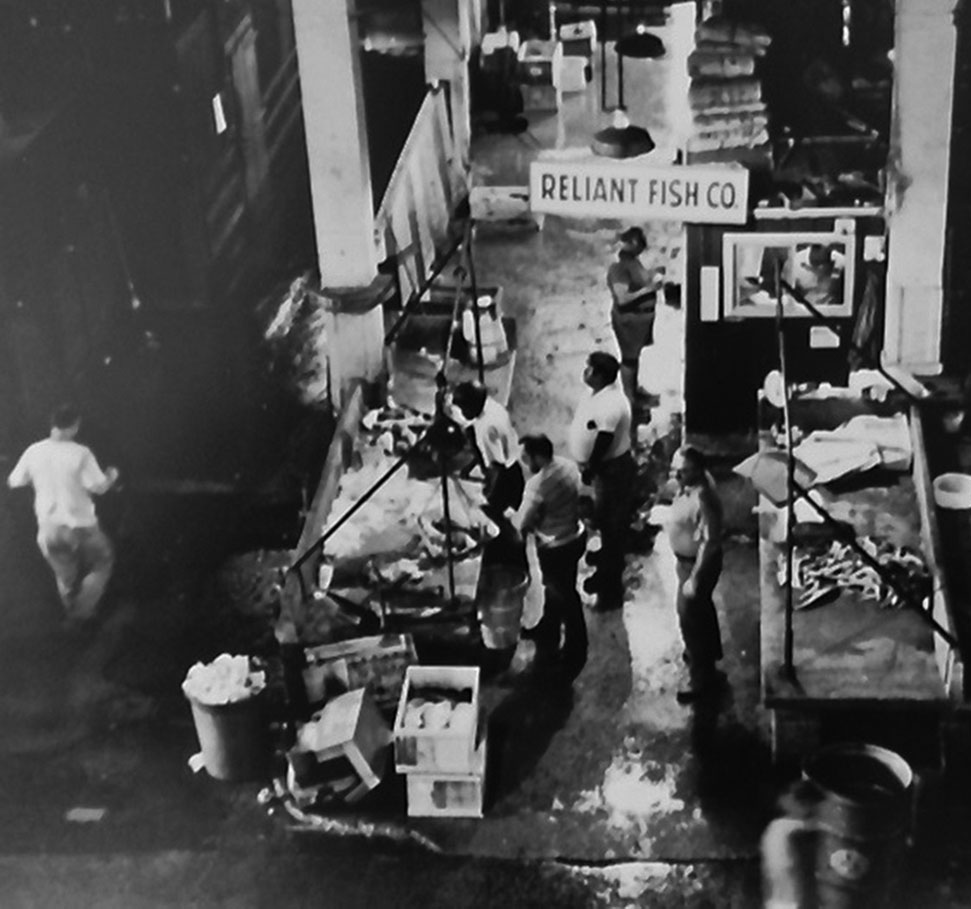 At the old market, produce sat on the floor at times, and rubbish shared space with seafood about to be picked. Photos, courtesy of Reliant Fish Co.