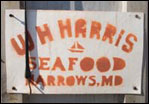 W. H. Harris Seafood sign, photograph by Skip Brown