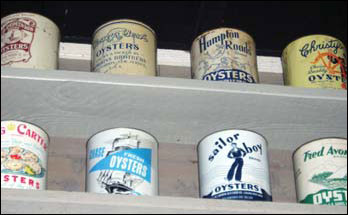 Oyster cans, photograph by Jack Greer