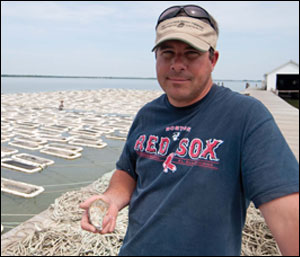 Kevin McClaren at the Choptank Oyster Farm by Michael W. Fincham