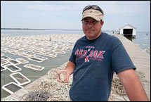 Kevin McClaren at the Choptank Oyster Farm by Michael W. Fincham