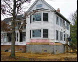 The Hankins house getting repaired by Bud and Harriett Hankins