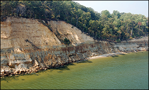 Rocky Point Cliffs. Credit: Steven Godfrey, Calvert Marine Museum