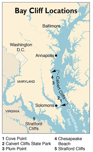 Bay cliff locations map by iStockphoto.com/University of Texas Map Library