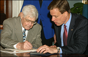 Bill Hargis and Governor Mark Warner