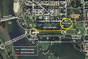 FEMA's flood plain map. Credit: National Capital Planning Commission