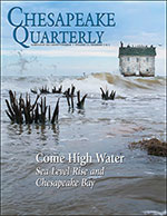 issue cover - This house on Holland Island in the Chesapeake Bay stood for more than a century. But the estuary's water level rose, the island eroded, and the inhabitants left. In 2010, the house - the last one left on the island - was swept into the Bay by encroaching waves. Photograph, David Harp.