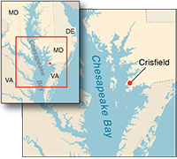 Crisfield map: courtesy of University of Texas Map Library
