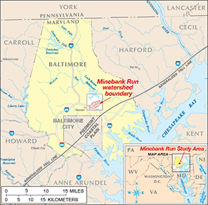 Minebank Run Map. Credit: U.S. Geological Survey