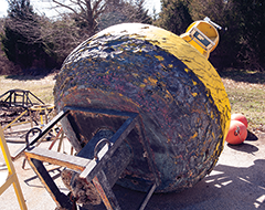 A beat-up buoy from the CBOS network. Photograph, Daniel Pendick