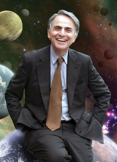 Carl Sagan. Photograph, NASA/Cosmos Studios