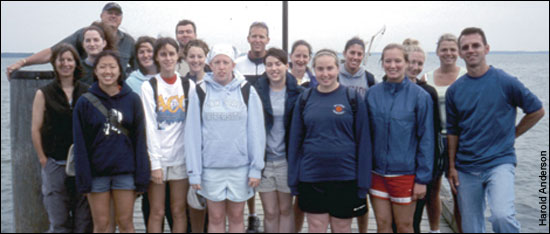 class of 2004 at the CBL pier