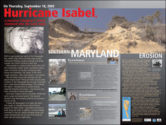 Panel on Hurrican Isabel for southern Maryland