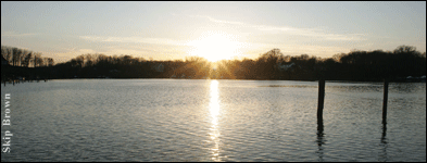 Twighlight on Beards Creek - by skip Brown