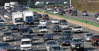 Washington, DC, beltway (US 495) traffic - by Skip Brown