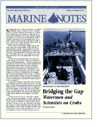 cover of an issue of Marine Notes