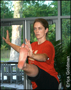 Elizabeth North in a Tai-Chi pose - by Erica Goldman