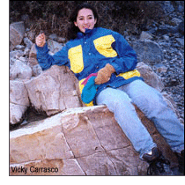  Vicky Carrasco streached out on some rocks